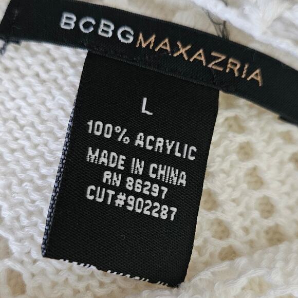 BCBGMaxazria Open Knit Cardigan Sweater Size Large - Picture 3 of 3